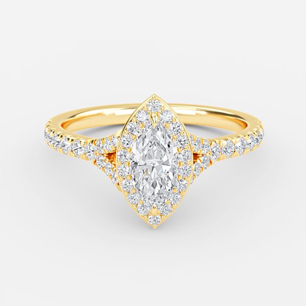 Marquise Halo Engagement Ring