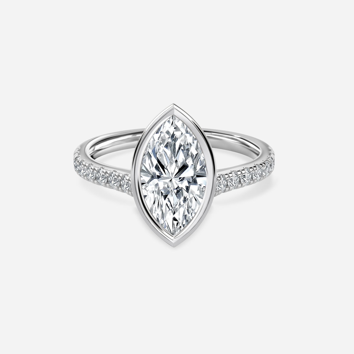 Marquise Bezel Engagement Ring
