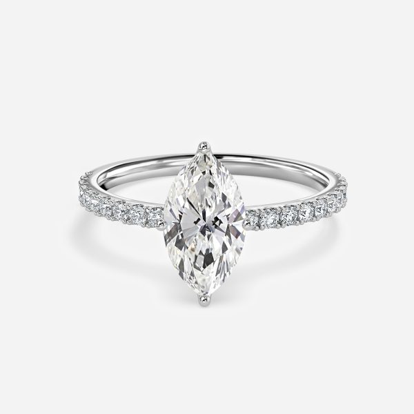 Marquise HIdden Halo Engagement Ring