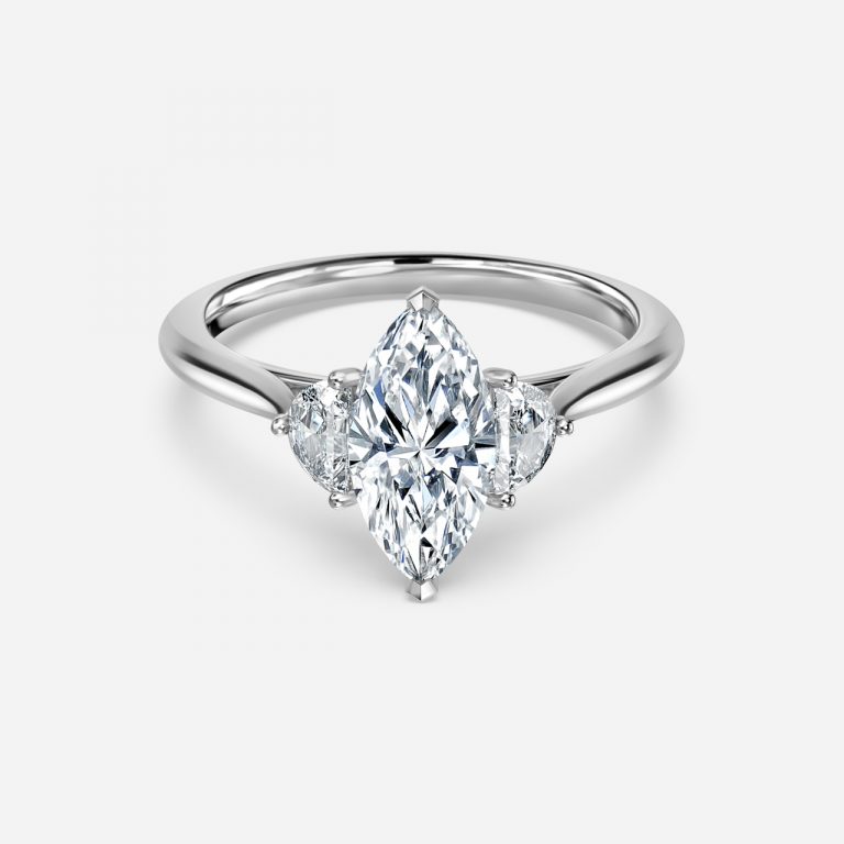 Marquise Three Stone Engagement Ring