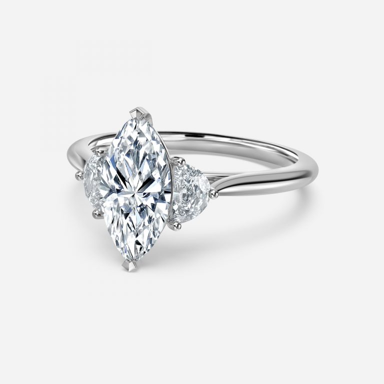 Marquise Three Stone Engagement Ring