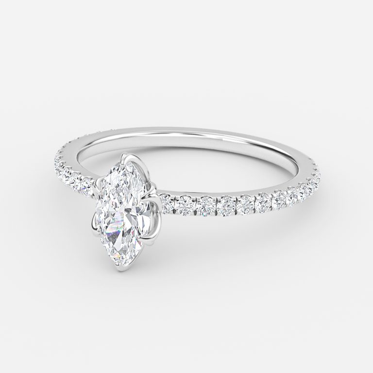 Marquise Dainty Engagement Ring