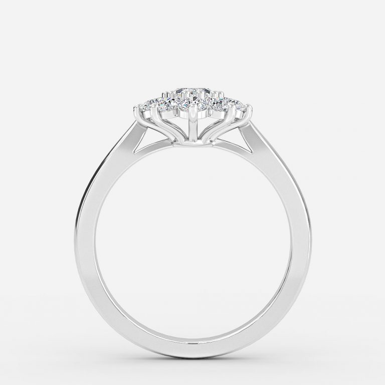 Marquise Cluster Engagement Ring