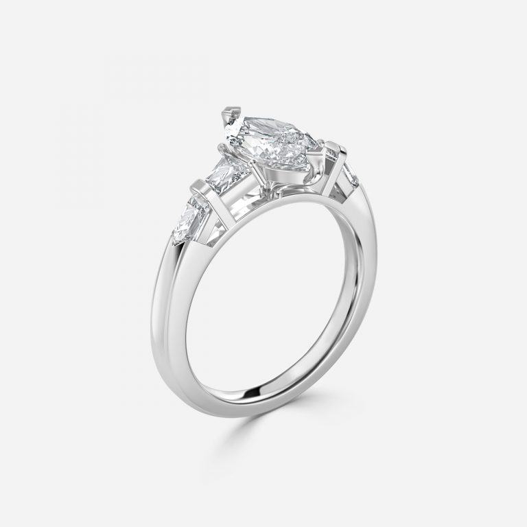 Marquise Three Stone Engagement Ring