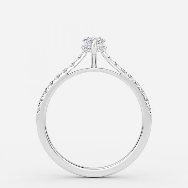 Marquise Hidden Halo Engagement Ring