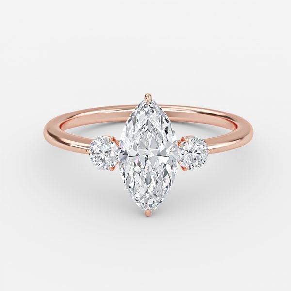 Marquise Three Stone Engagement Ring