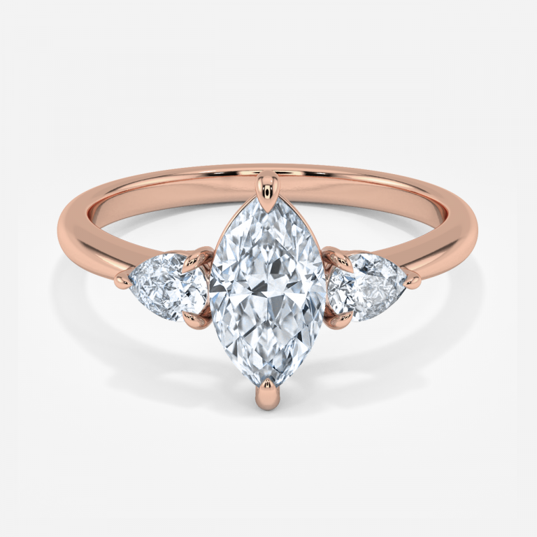 Marquise Three Stone Engagement Ring