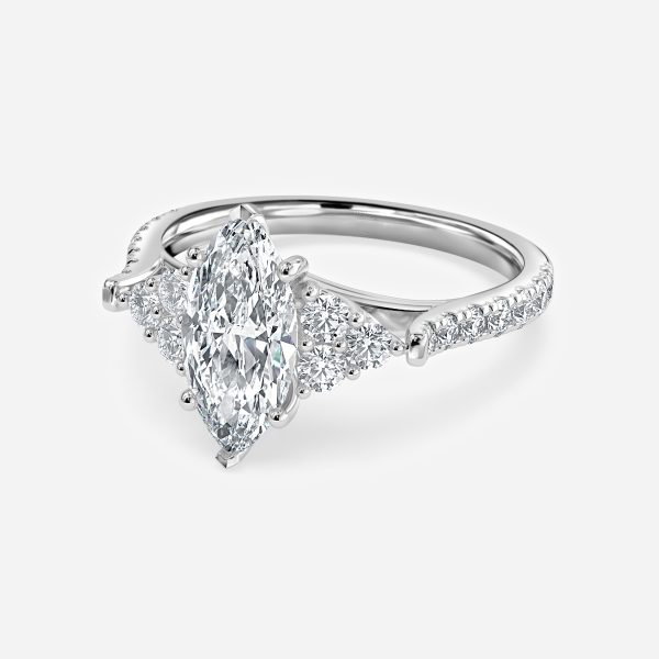 Marquise Cluster Engagement Ring
