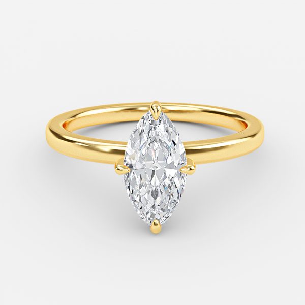 Marquise Hidden Halo Engagement Ring