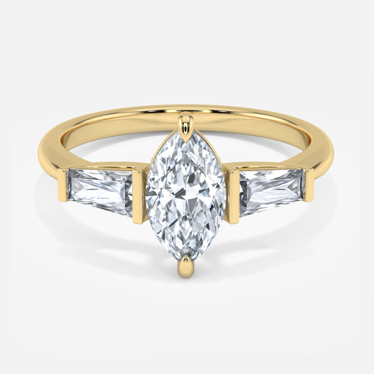 Marquise Three Stone Engagement Ring
