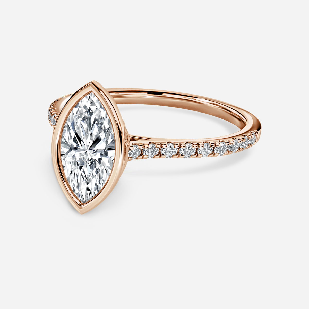 Marquise Bezel Engagement Ring