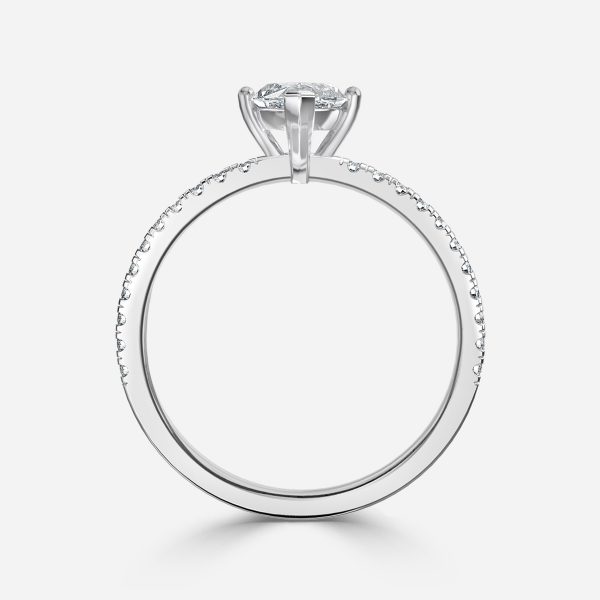 De La Luna Marquise Diamond Band Engagement Ring