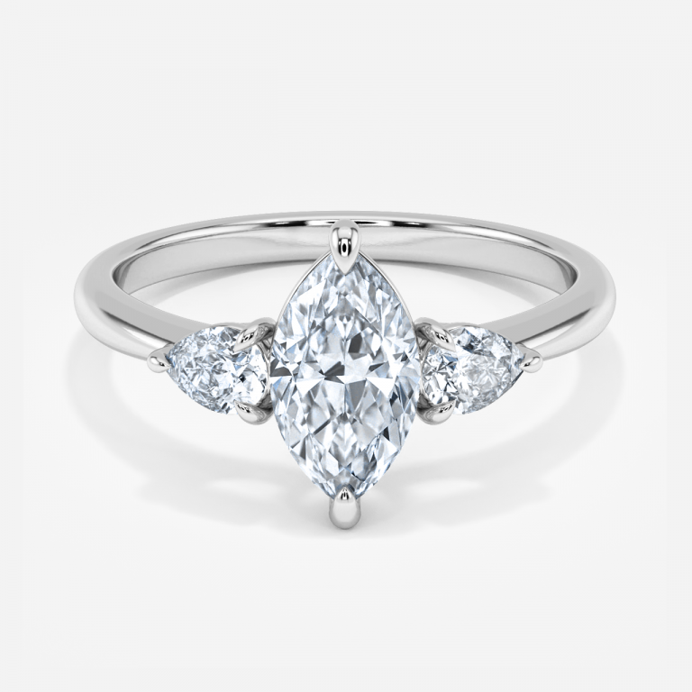 Marquise Three Stone Engagement Ring
