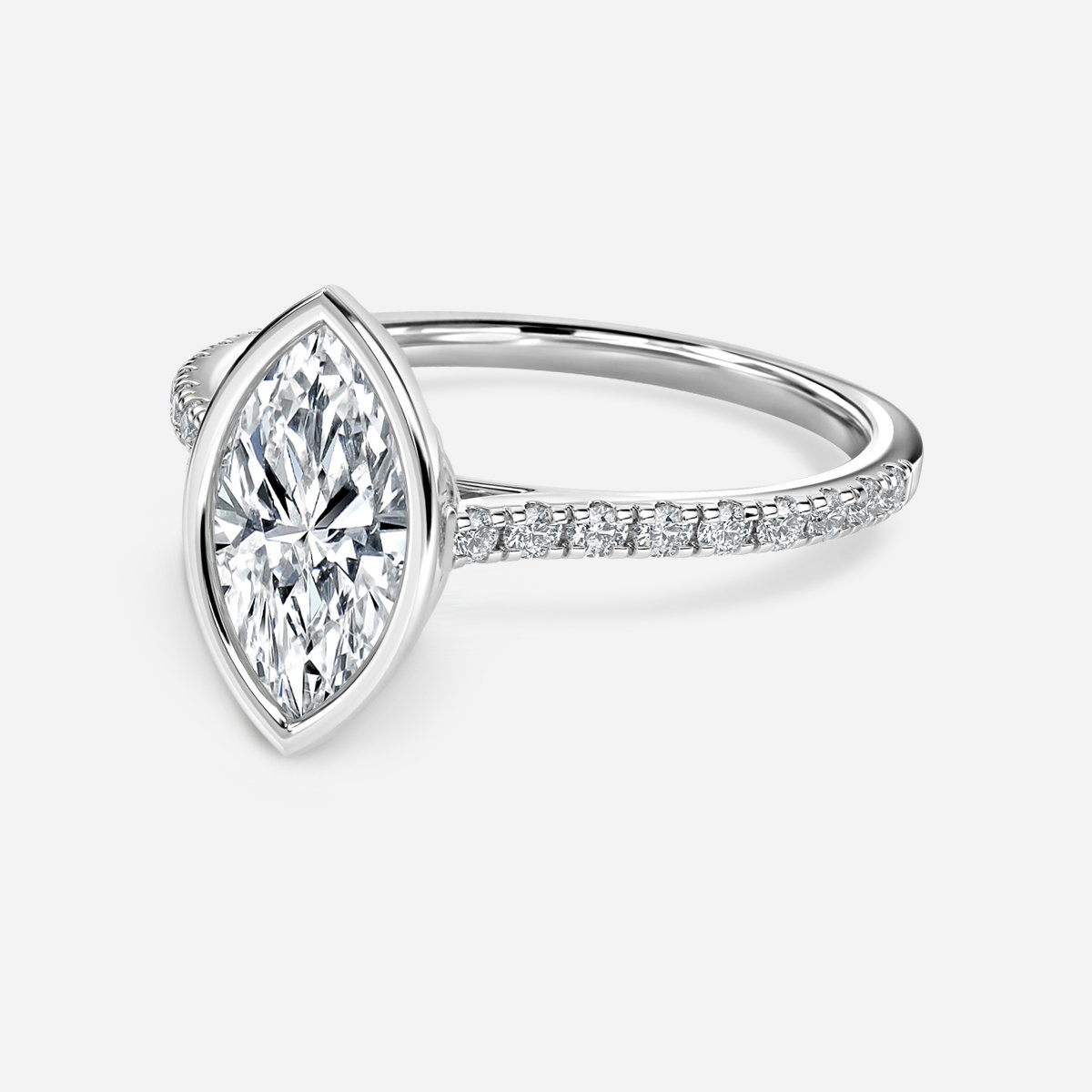 Marquise Bezel Engagement Ring