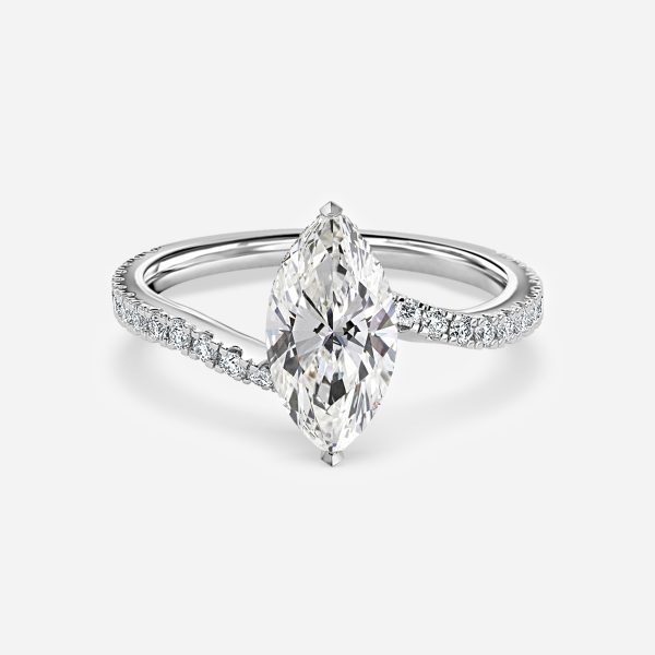 Marquise Hidden Halo Engagement Ring