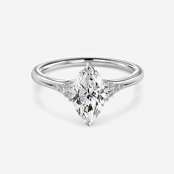 Marquise Cluster Engagement Ring