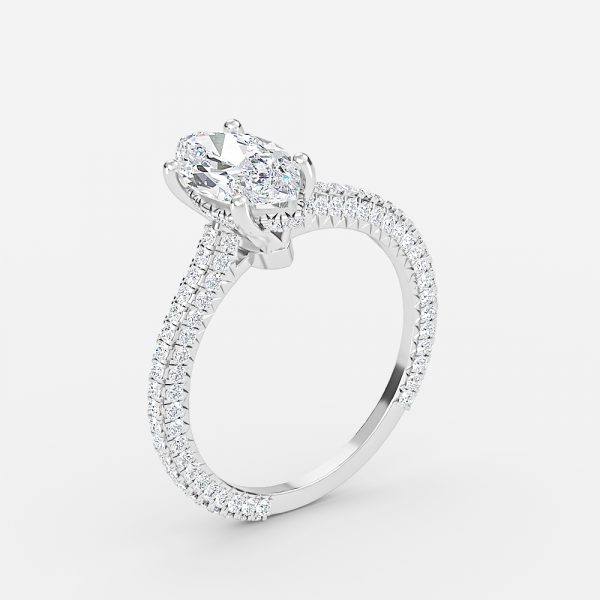 Marquise Hidden Halo Engagement Ring