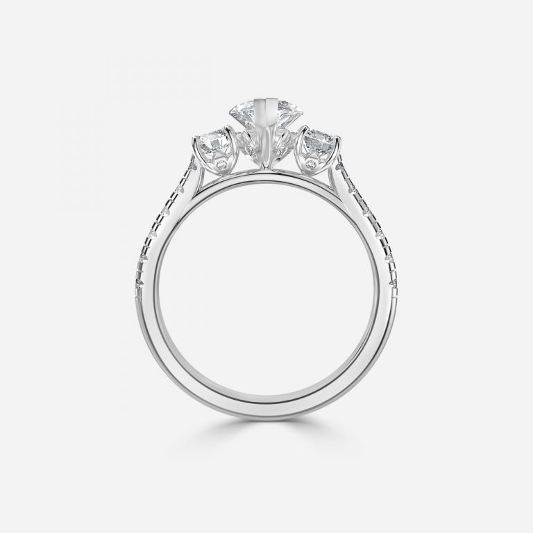 Marquise Three Stone Engagement Ring