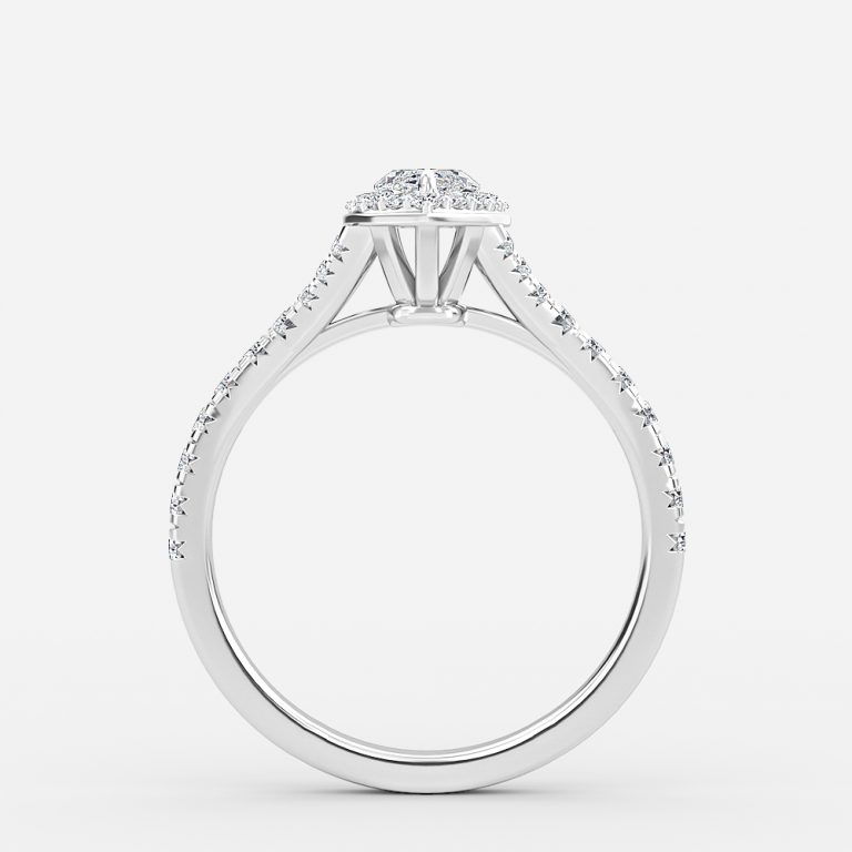 Marquise Halo Engagement Ring
