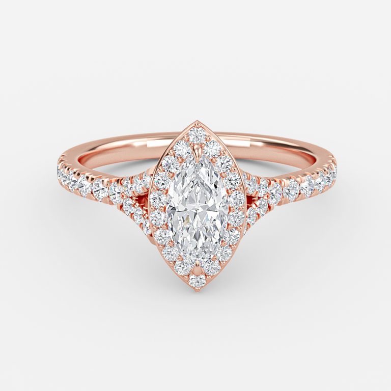 Marquise Halo Engagement Ring