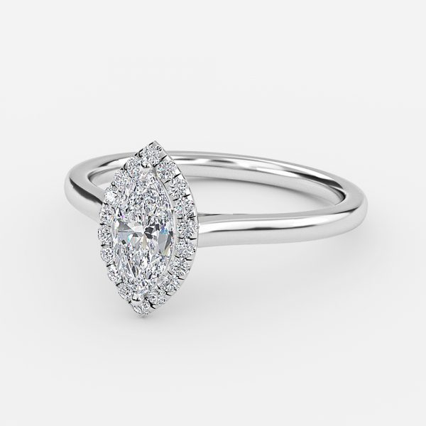 Marquise Halo Engagement Ring