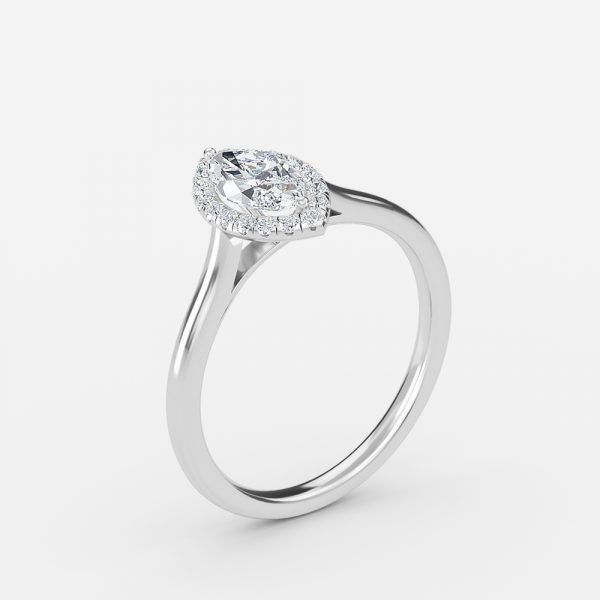 Marquise Halo Engagement Ring