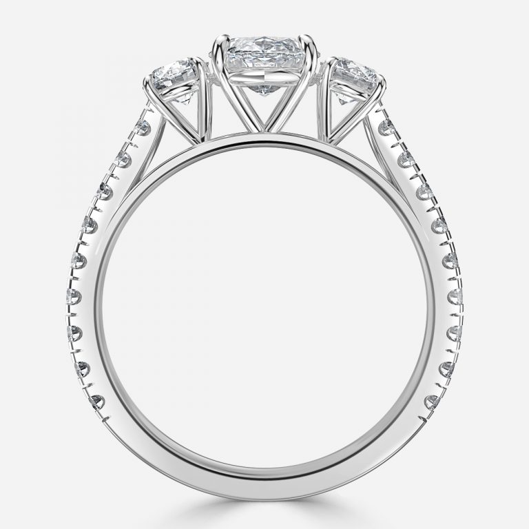 Marquise Three Stone Engagement Ring