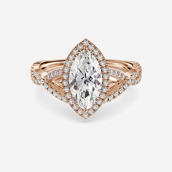 Marquise Halo Engagement Ring