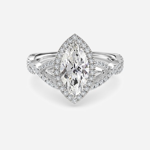 Marquise Halo Engagement Ring
