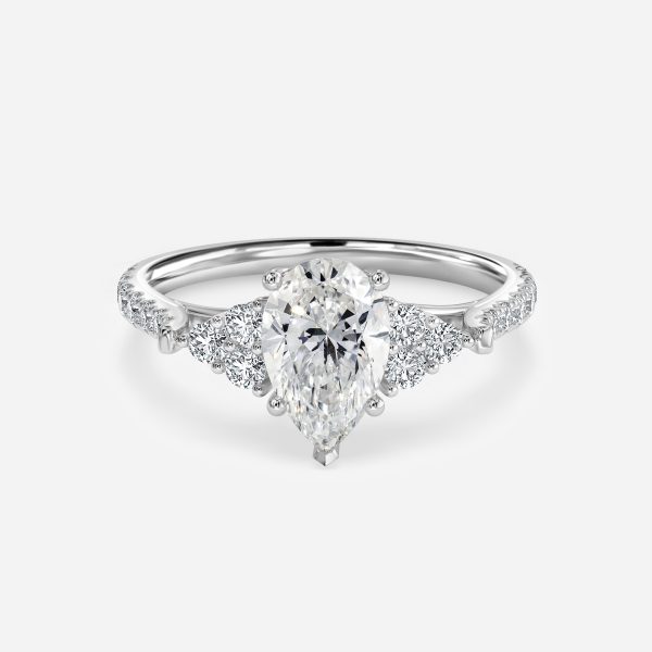Pear Cluster Engagement Ring