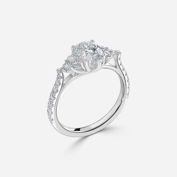 Pear Cluster Engagement Ring