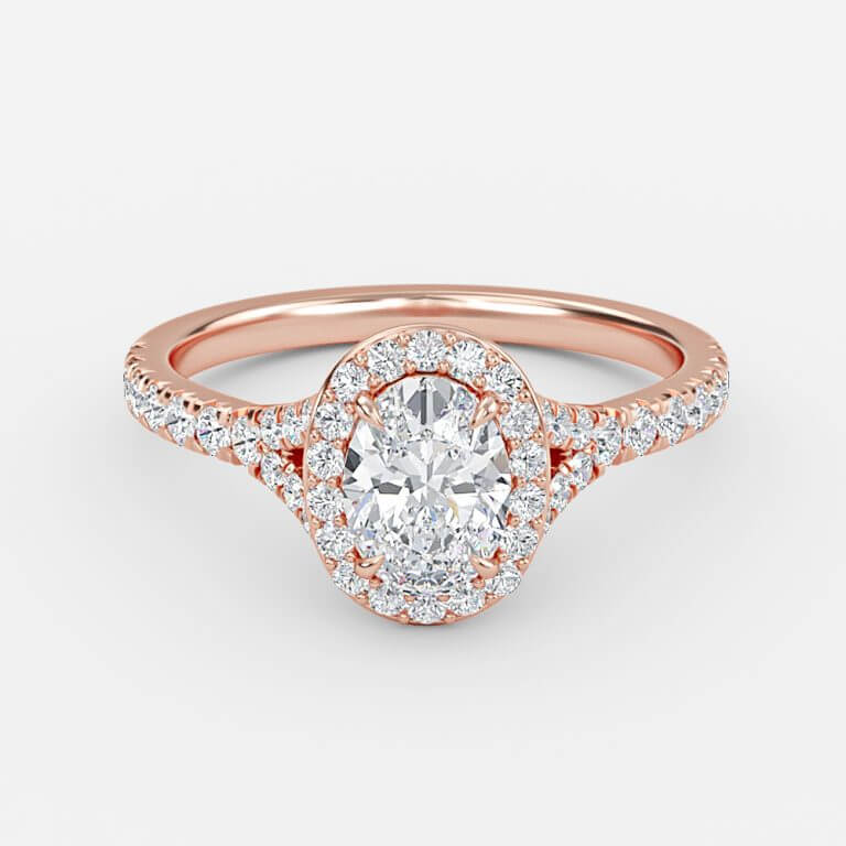Oval Halo Engagement Ring