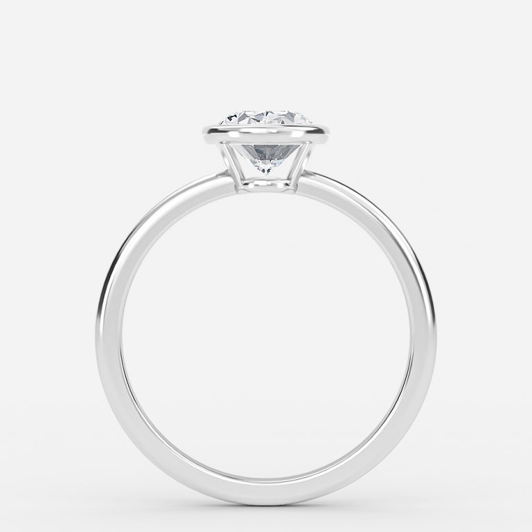 Oval Bezel Engagement Ring