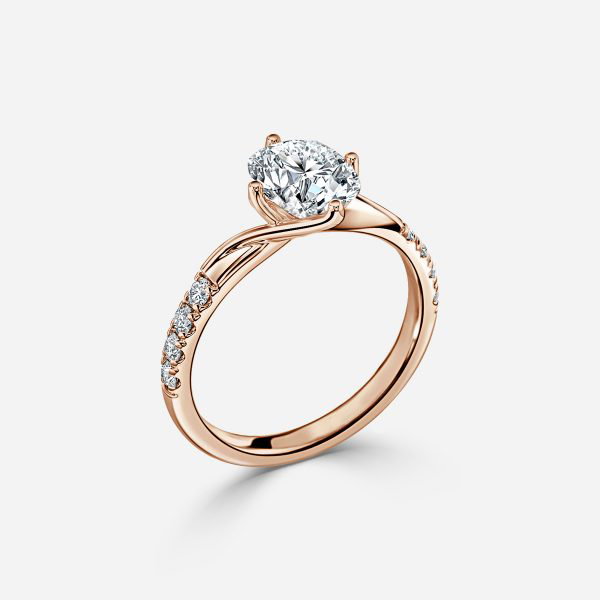 Cushion Diamond Band Engagement Ring