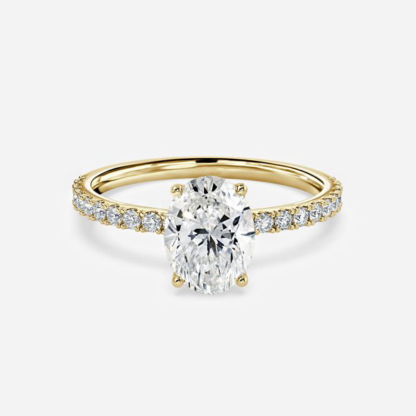 Oval Hidden Halo Engagement Ring