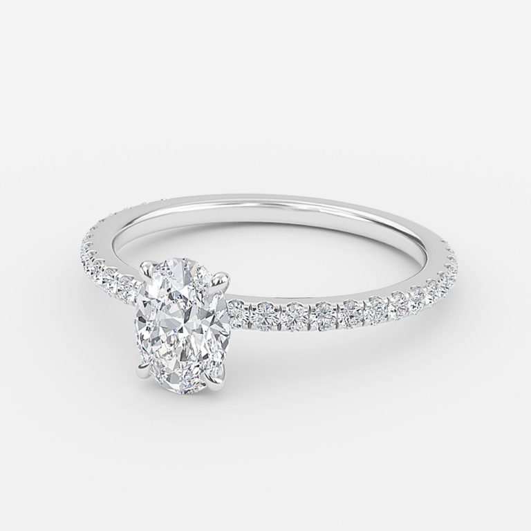 Oval Dainty Engagement Ring