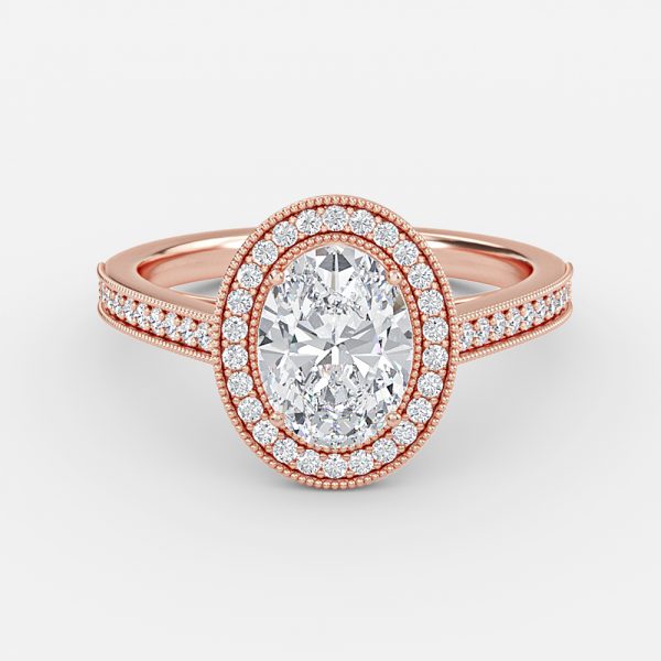 Oval Halo Engagement Ring
