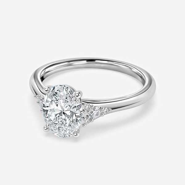 Oval Cluster Engagement Ring