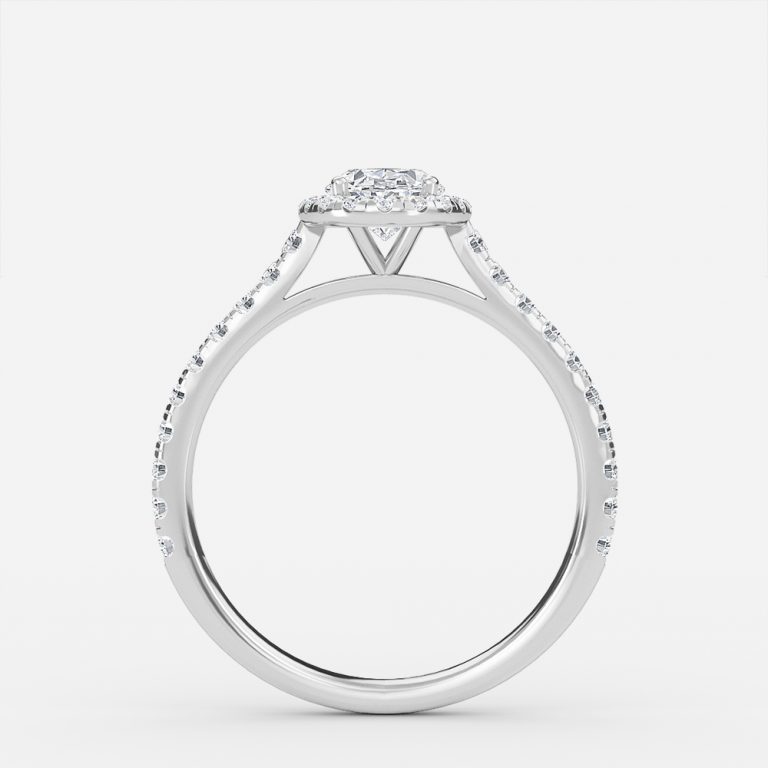 Oval Halo Engagement Ring