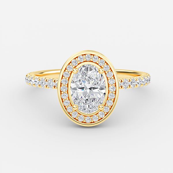 Oval Halo Engagement Ring