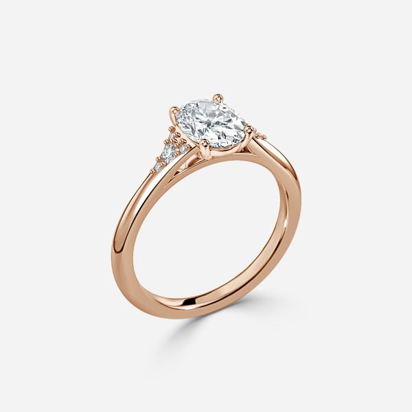Oval Cluster Engagement Ring