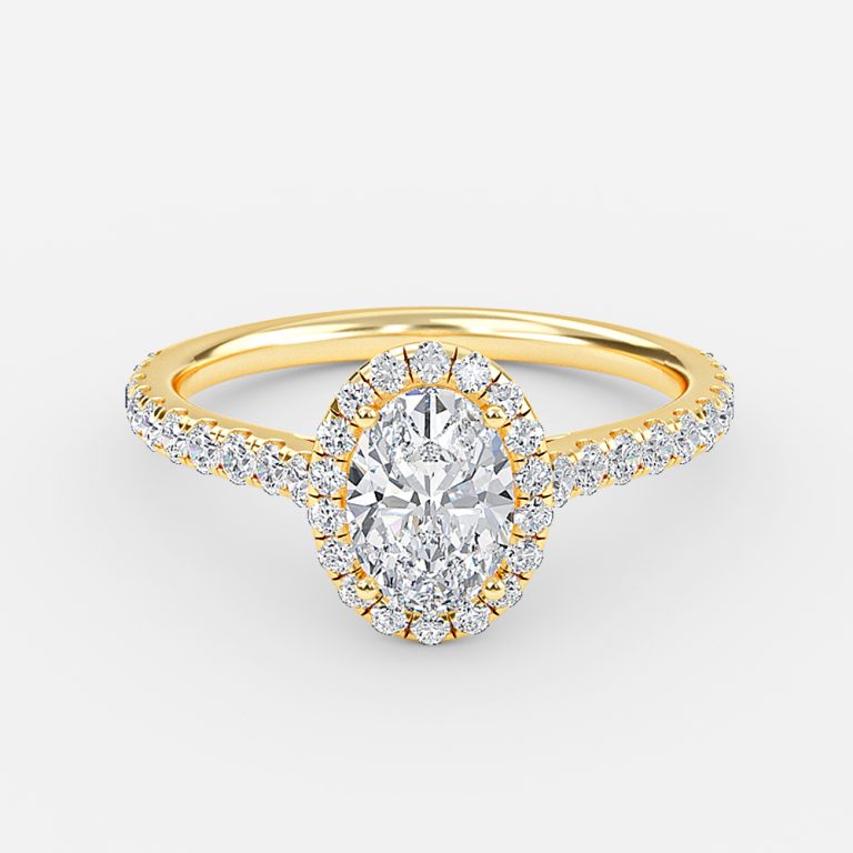 Oval Halo Engagement Ring