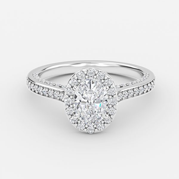 Oval Halo Engagement Ring