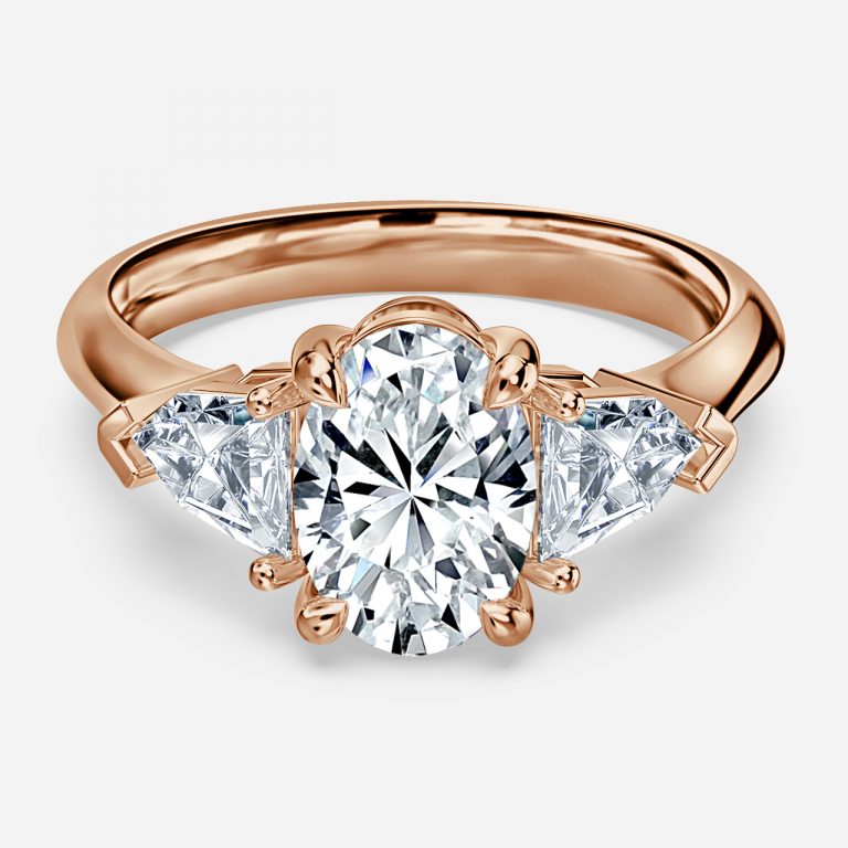 Oval Three Stone Engagement Ring
