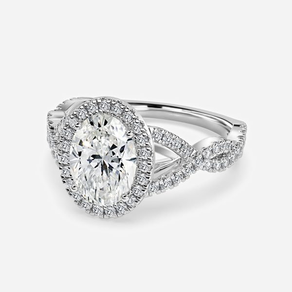 Oval Halo Engagement Ring