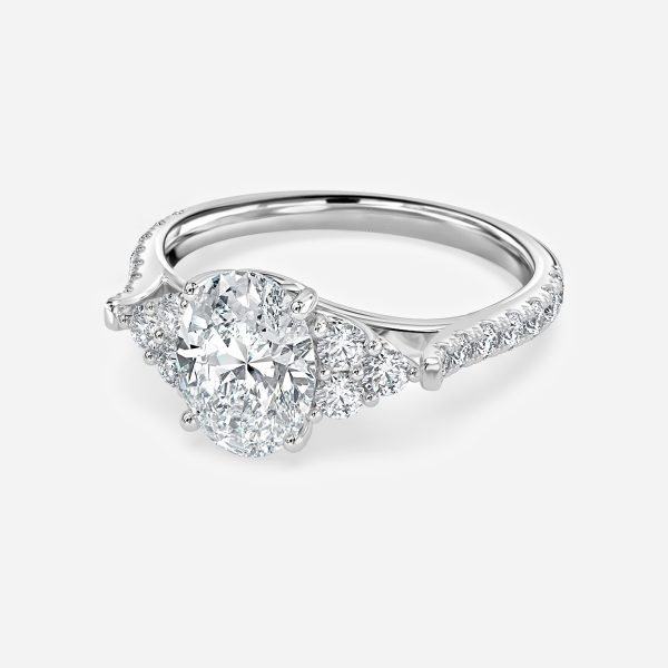Oval Cluster Engagement Ring