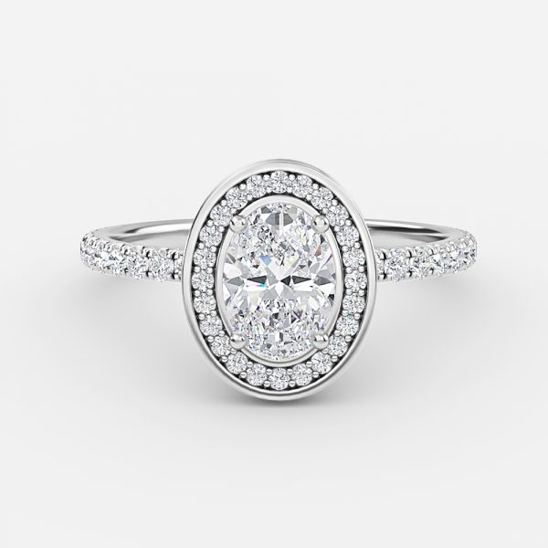 Oval Halo Engagement Ring