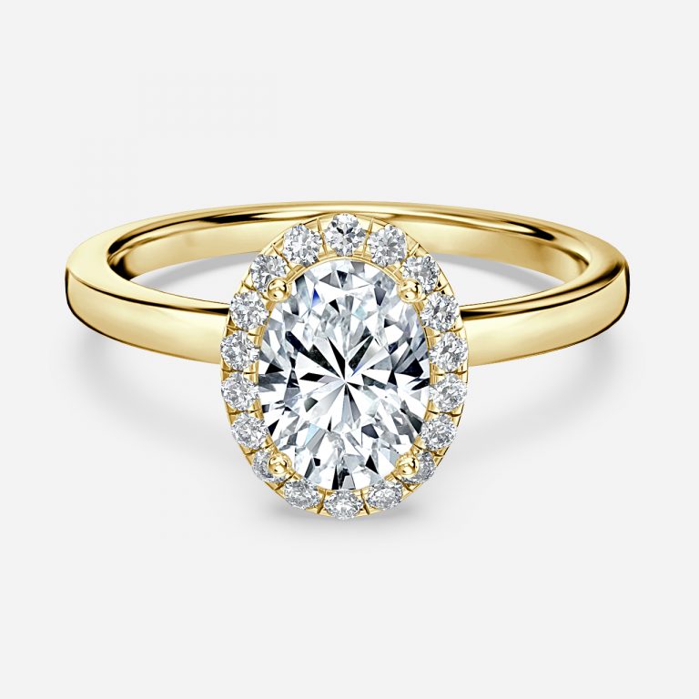 Oval Halo Engagement Ring