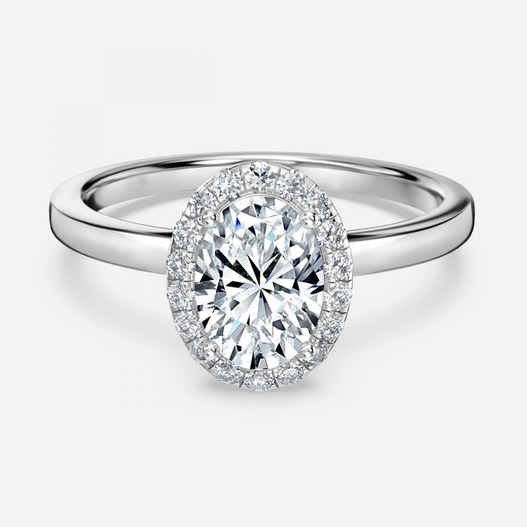 Oval Halo Engagement Ring