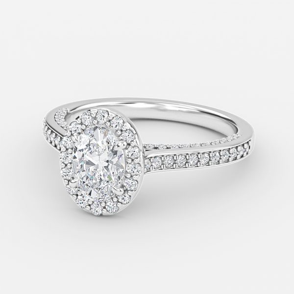 Oval Halo Engagement Ring